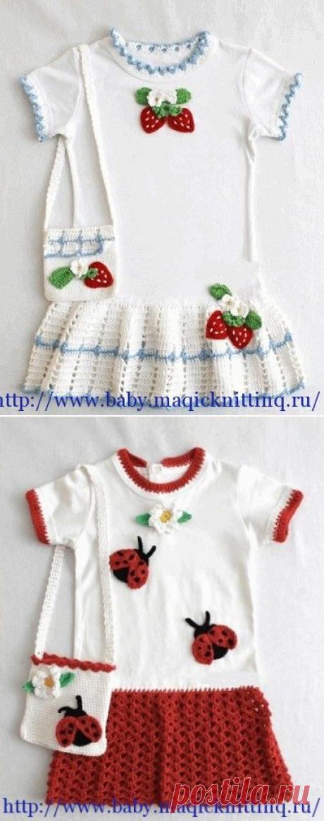 Летнее платье для девочки крючком