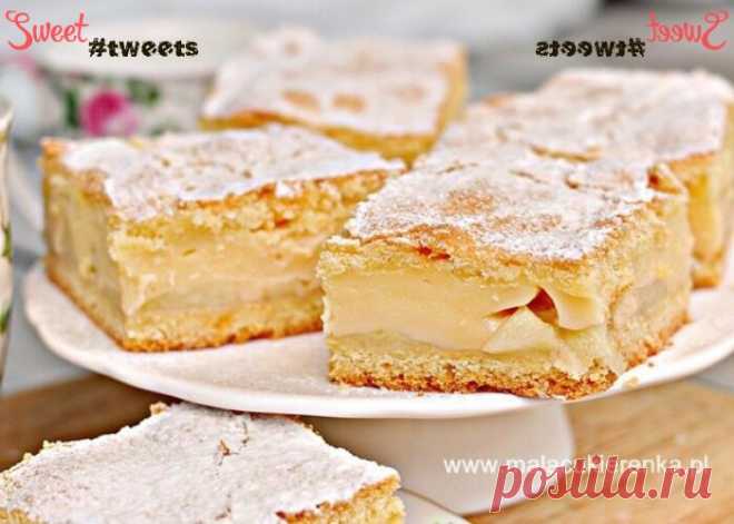 Шарлотка с яблоками и заварным кремом | Sweet Twittes