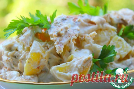 Пряный куриный картофельный салат "Примитив"