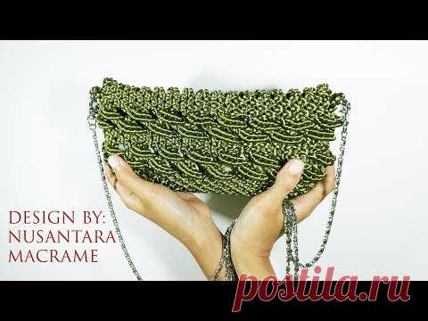 Bag Collection : String Bean Pattern Macrame Crossbody Bag #MacrameArt #Fashion