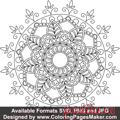 SVG Mandala Art #159 &amp;#8211; ColoringPagesMaker