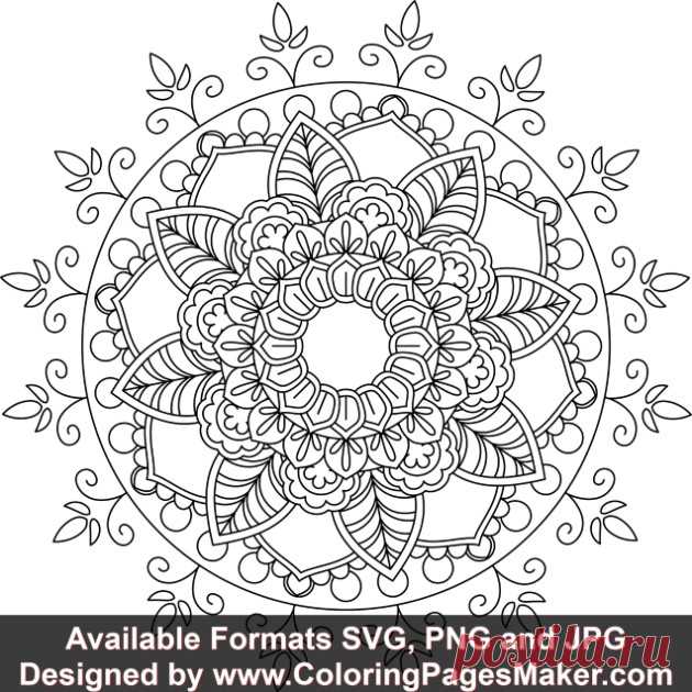 SVG Mandala Art #159 &#8211; ColoringPagesMaker