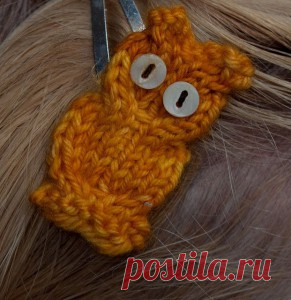 Аппликация "Сова" спицами: схема и идеи применения | Мои Петельки
