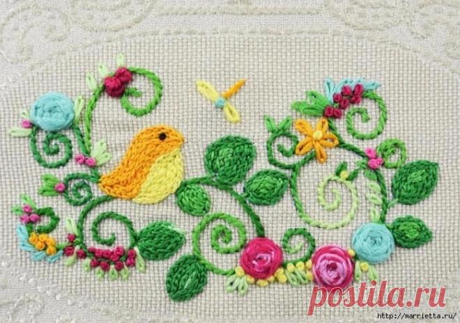Полотенце, украшенное вышивкой с птичками. Шаблон - прилагается 
Украшение полотенца вышивкой с птичками. Шаблон - прилагается.
   
http://marrietta.ru/post422551173/