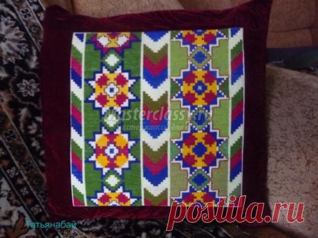 Вышивка крестом диванных подушек. Мастер-класс с пошаговыми фото