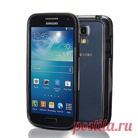 Black Rubberized Plastic Protective Bumper for Samsung I9190 Galaxy S4 Mini | eBay