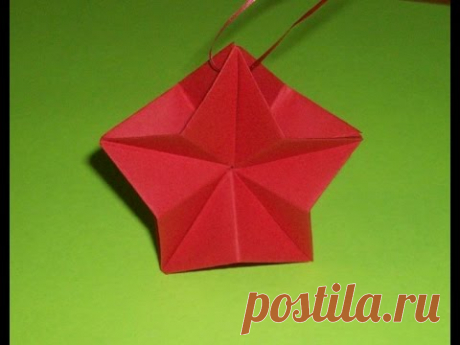 Как Быстро Сделать Игрушки для Новогодней Елки Своими Руками! Бумажная Звезда. Christmas Star