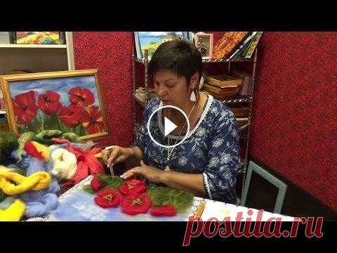 ЖИВОПИСЬ  ШЕРСТЬЮ " МАКИ" / FELTING of  PICTURE /  HOW TO MAKE A PICTURE of  WOOL МЫ ВКонтакте -- ПЛЕЙЛИСТ " ЖИВОПИСЬ ШЕРСТЬЮ" -- Мастер петербургской студии КЛУБОК --...
