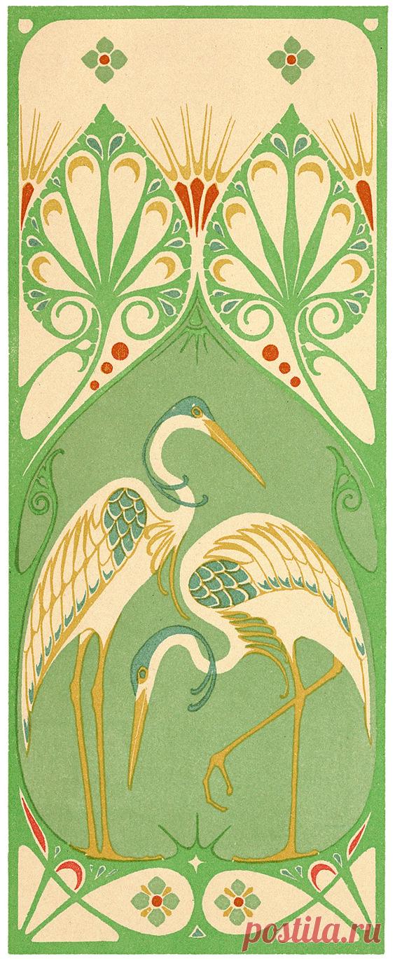 (723) Illustration as it used to be... - Three decorative panels by A. Smit for ‘The Art... | Designs, Charts, Transfers etc.