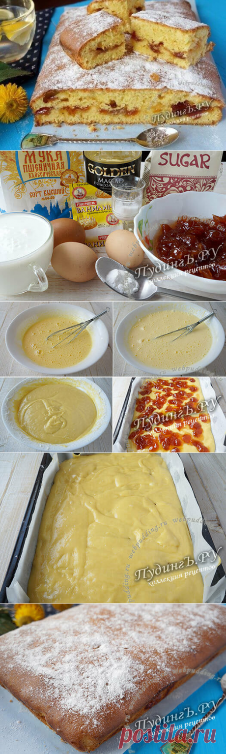 Пирог с вареньем на скорую руку — Бабушкины секреты