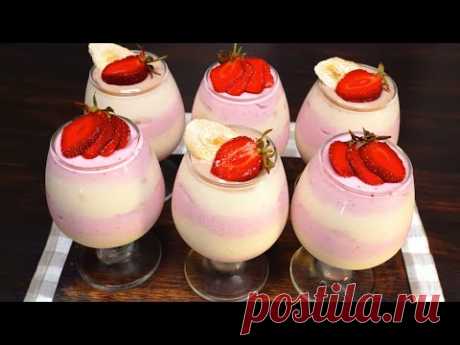 БЕЗ ЯИЦ, ЖЕЛАТИНА и СЛИВОК! 🍓 Нежнейший "КРЕМОВЫЙ" Десерт Рецепт | Кулинарим с Таней
