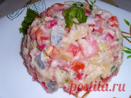 Салат с селедкой и овощами | Рецепты моей мамы