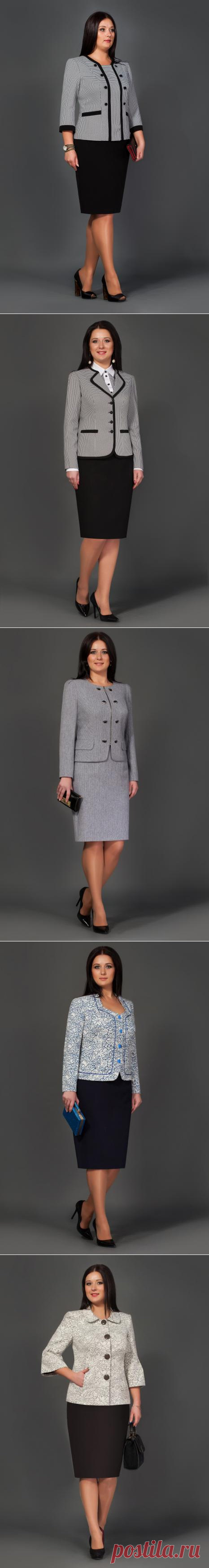 Костюмы для полных женшин белорусской компании Lissana, осень-зима 2016-2017 (75 фото)