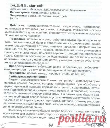 Специи: БАДЬЯН - применение
