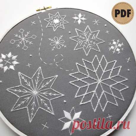 Вышиваем снежинки к новому году — DIYIdeas