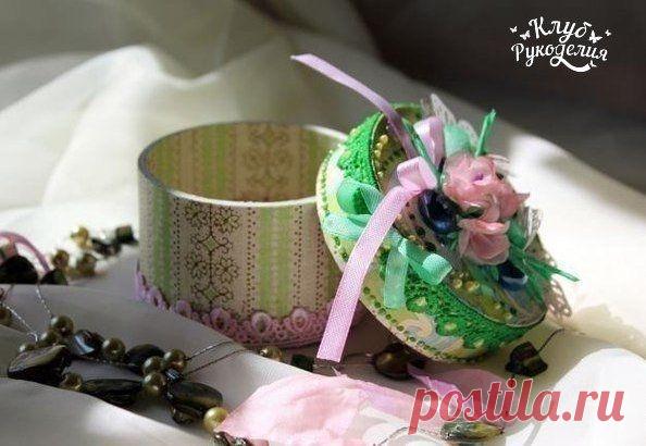 Шкатулочка из бобины от скотча