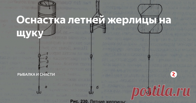 Оснастка летней жерлицы на щуку Оснастка жерлицы  должна тщательно крепиться к шесту. Жерлица состоит из основания, на которое наматывается леска, его, вырезают из дерева, фанеры или пластика, так же основанием может служить рогатина из прочной ветки. Такую рогатину следует очистить от коры и сделать её как можно более гладкой, чтобы был беспрепятственный  сход шнура. Так же должен иметься и стопор шнура. Это может быть резиново