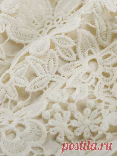Pierced Lace Paneled Mini Dress