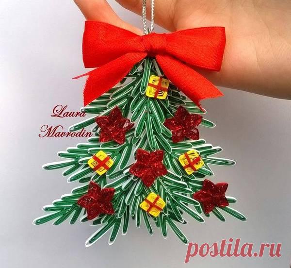 Рождественские венки и елочки - 12 квиллинг идей для праздничных поделок