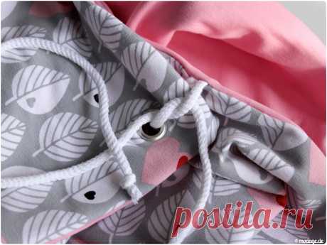 Nähblog modage - Blättersweat-Liebe: Mein Wickelschal mit Öse