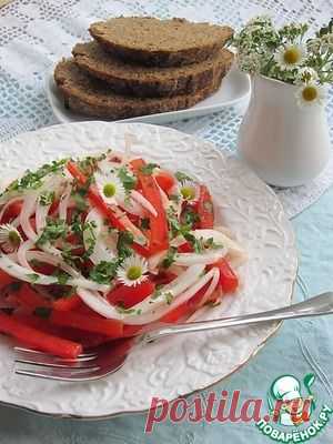 Два закусочных салата с маринованным луком - кулинарный рецепт