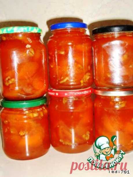 Абрикосовое варенье с грецкими орехами - кулинарный рецепт