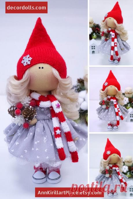 Tilda Christmas Doll Handmade Rag Doll Decor Baby Doll | Etsy