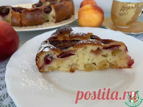 Пирог с яблоками и сливами Кулинарный рецепт