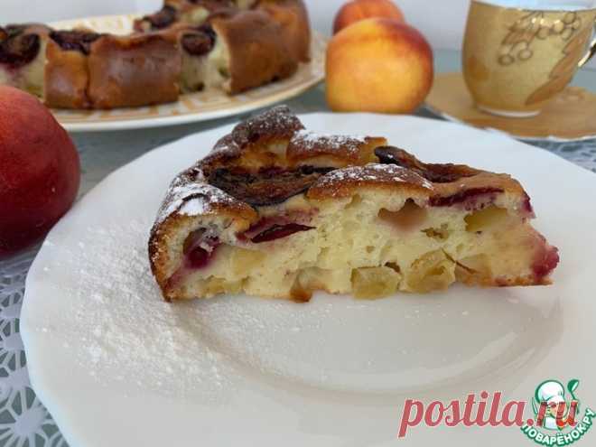 Пирог с яблоками и сливами Кулинарный рецепт