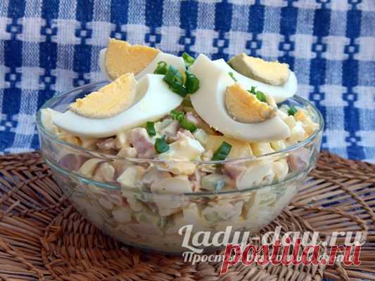 Салат Нежность с огурцами и ветчиной | Простые рецепты с фото
