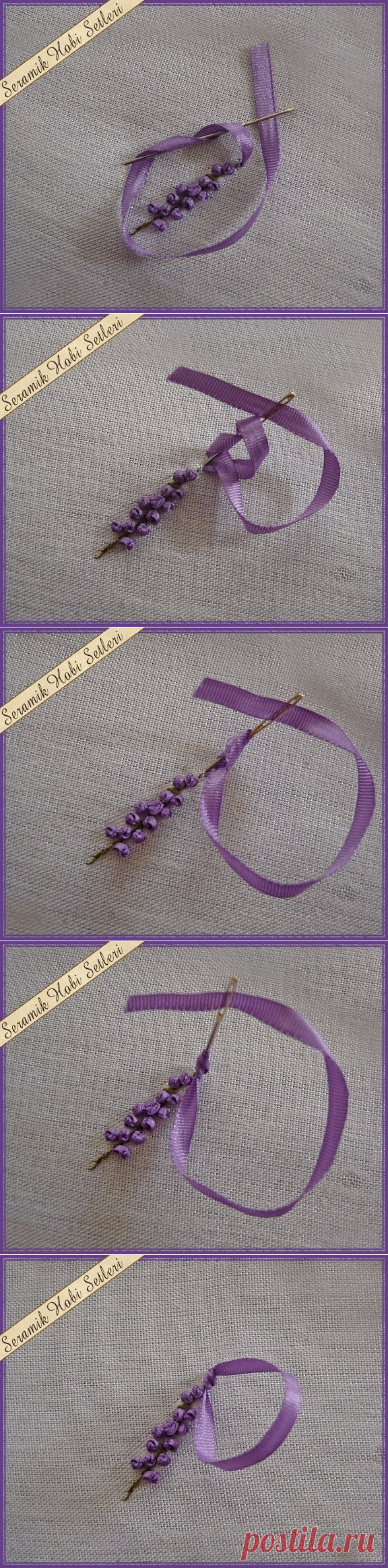 Учимся вышивать лентами