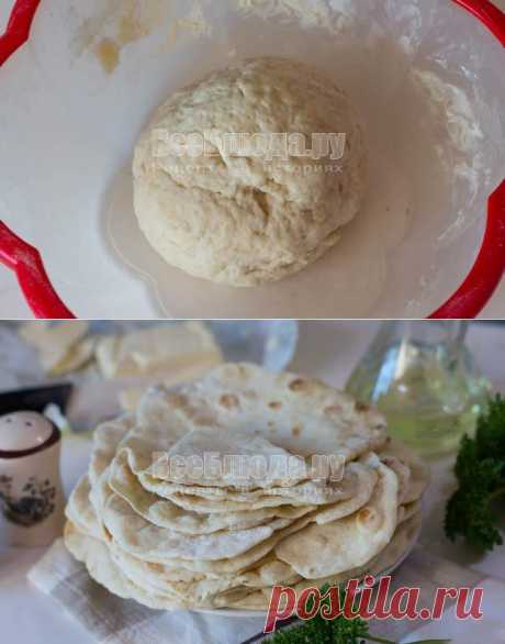 Лаваш на кефире на сковороде.