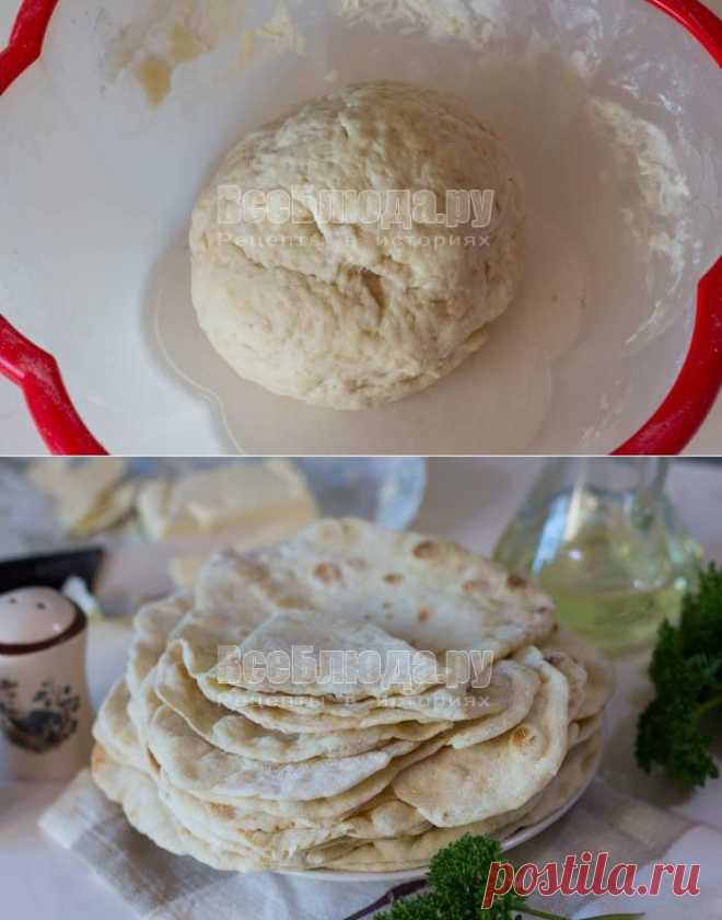 Лаваш на кефире на сковороде.