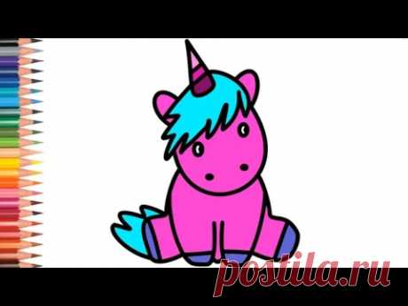 How to draw so cute unicorn