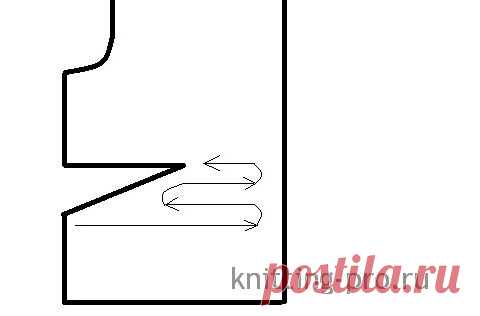 Частичное вязание. Укороченные ряды. Лицевая гладь. - knitting-pro.ru - От азов к мастерству