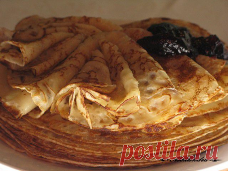 Блинчики на молочной сыворотке.