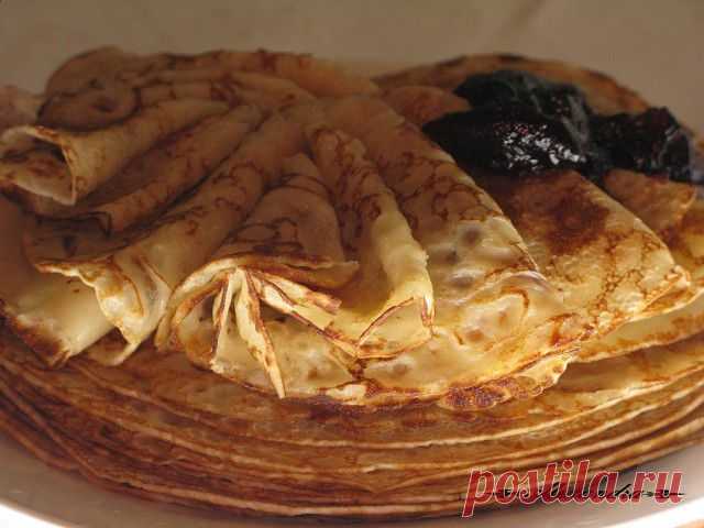Блинчики на молочной сыворотке.