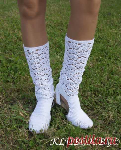 Вязаные летние сапоги
