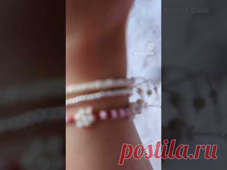 Fresh water pearls, silver plating, silk thread and beads