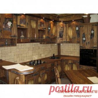 Кухня под старину из массива дерева 