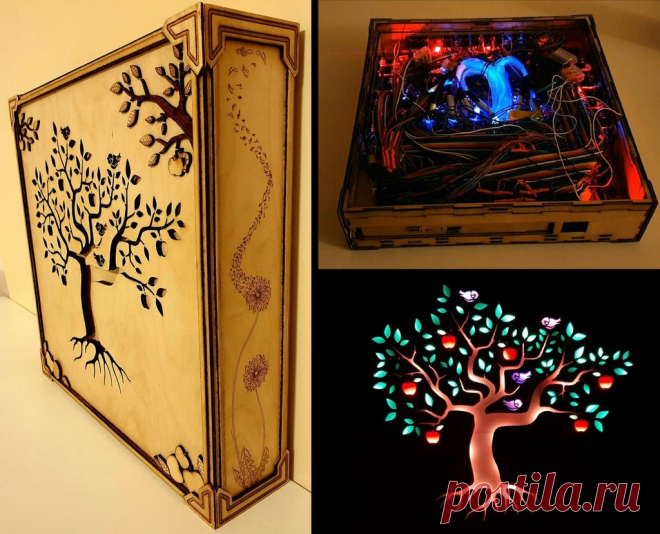 Светодиодная картина «Времена года» Ну что можно рассказать об этой самоделке? Наверное, это можно отнести к современному искусству. Давайте посмотрим демонстрационный видеоролик.На мой взгляд, очень даже не плохо. Работа мастера вызывает уважение. Он любит реализовывать сложные проекты и это не первая его работа подобного рода. Но