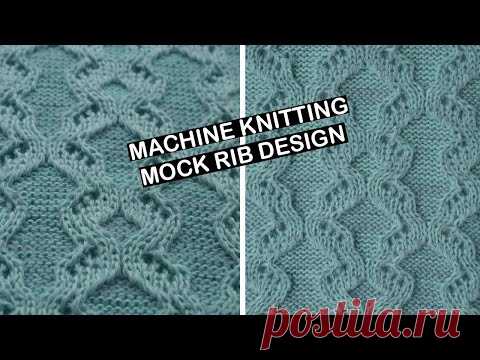 Machine knitting Design Idea - Mock Rib technique ( Brother double bed knitting)