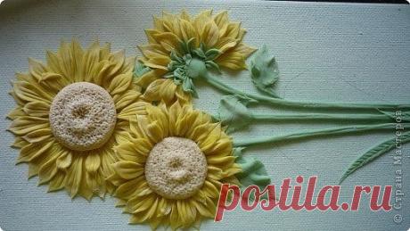 Лепим подсолнух из теста