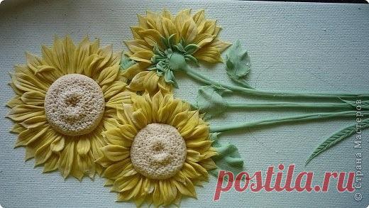 Лепим подсолнух из теста