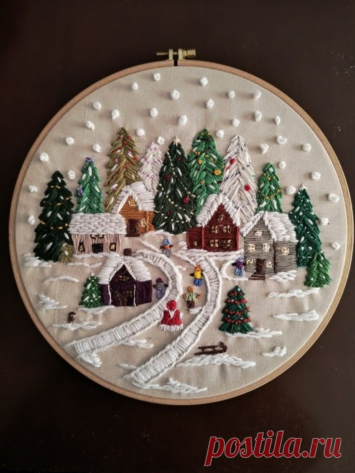 Вышивка к Новому году Вышивка к Новому годуПяльца можно использовать как раму для вышивки.Особенно если они деревянные.