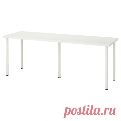 4000      ---2  метровый  стол                                              ЛИННМОН / АДИЛЬС Стол - белый - IKEA IKEA - ЛИННМОН / АДИЛЬС, Стол, белый, Благодаря длинной столешнице легко создать рабочее место для двоих. С отверстиями под ножки, легко собирать. Регулируемые ножки обеспечат устойчивость даже на неровном полу. Шурупы для закрепления ножек к столешнице прилагаются.