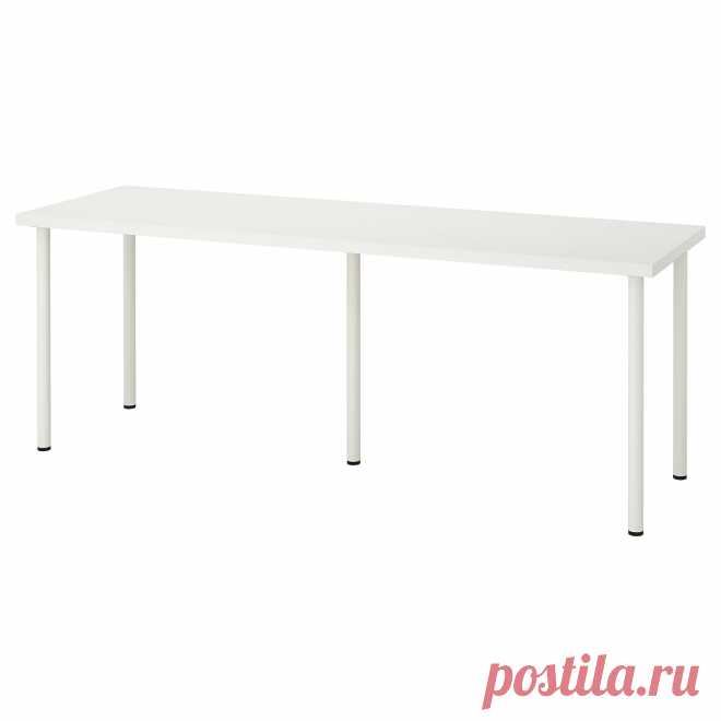 4000      ---2  метровый  стол                                              ЛИННМОН / АДИЛЬС Стол - белый - IKEA IKEA - ЛИННМОН / АДИЛЬС, Стол, белый, Благодаря длинной столешнице легко создать рабочее место для двоих. С отверстиями под ножки, легко собирать. Регулируемые ножки обеспечат устойчивость даже на неровном полу. Шурупы для закрепления ножек к столешнице прилагаются.