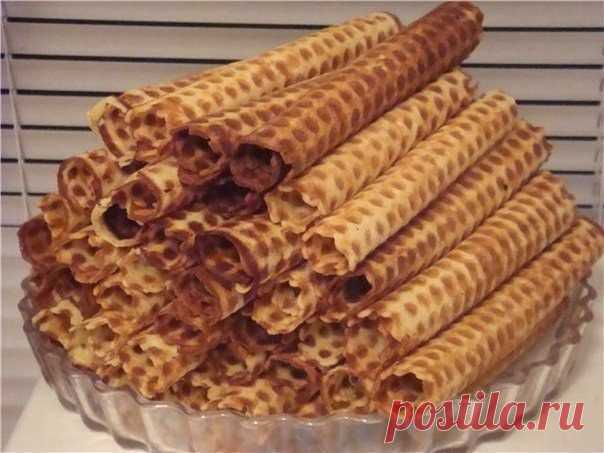 Самые вкусные рецепты: Вафельные трубочки
