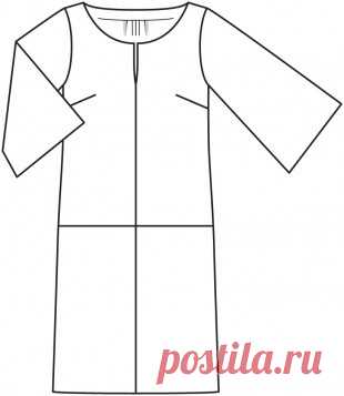 Платье из замши - выкройка № 104 из журнала 2/2016 Burda – выкройки платьев на Burdastyle.ru
