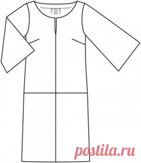 Платье из замши - выкройка № 104 из журнала 2/2016 Burda – выкройки платьев на Burdastyle.ru